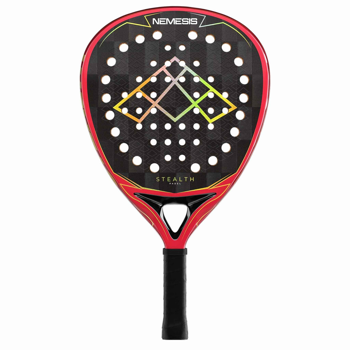 Stealth Padel Nemesis Vorderseite – XTREME 24K Carbon T800 Power-Schläger für Offensivspieler