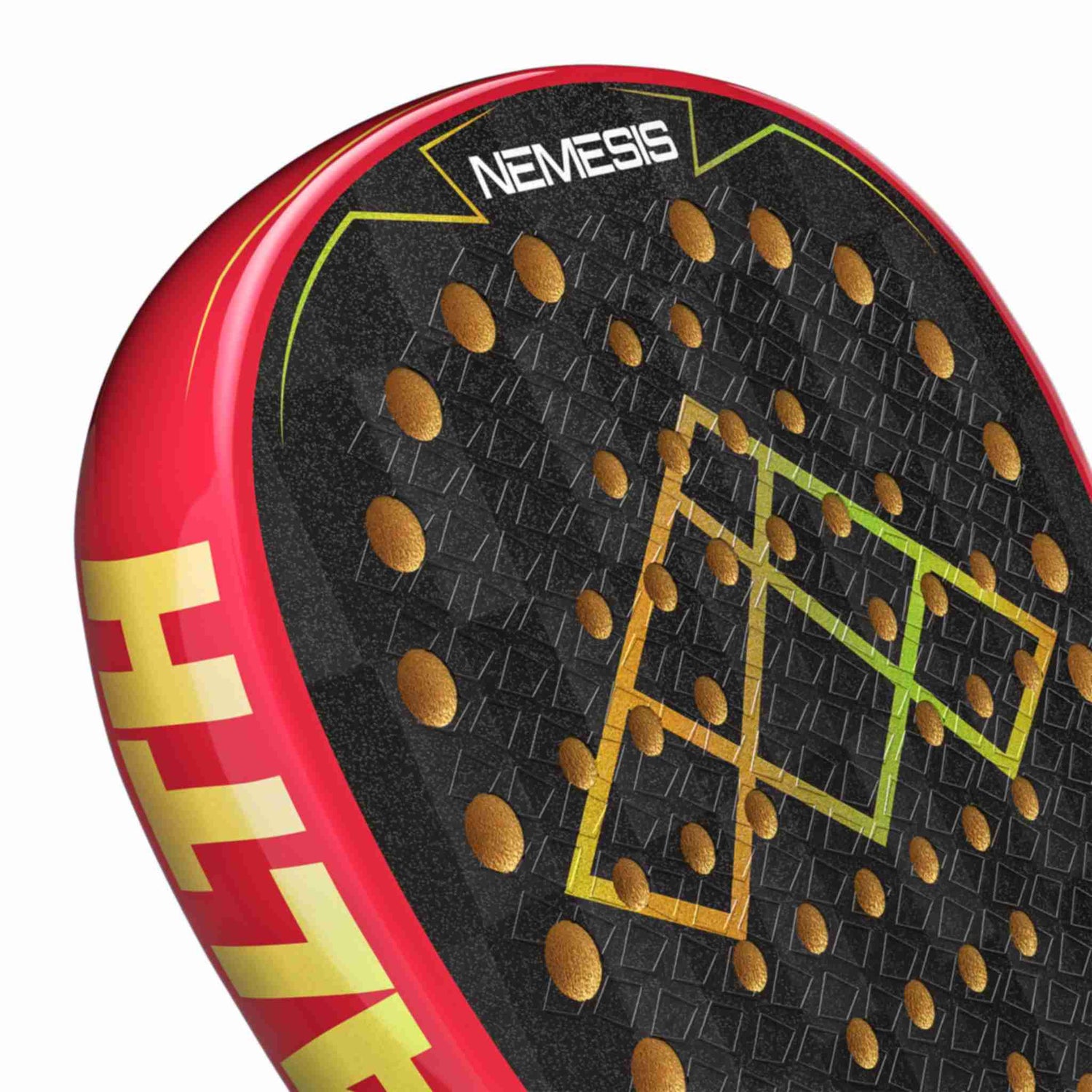 Stealth Padel Nemesis Schlagfläche Detail – 24K Carbon mit Hyper Spin Sand-Oberfläche
